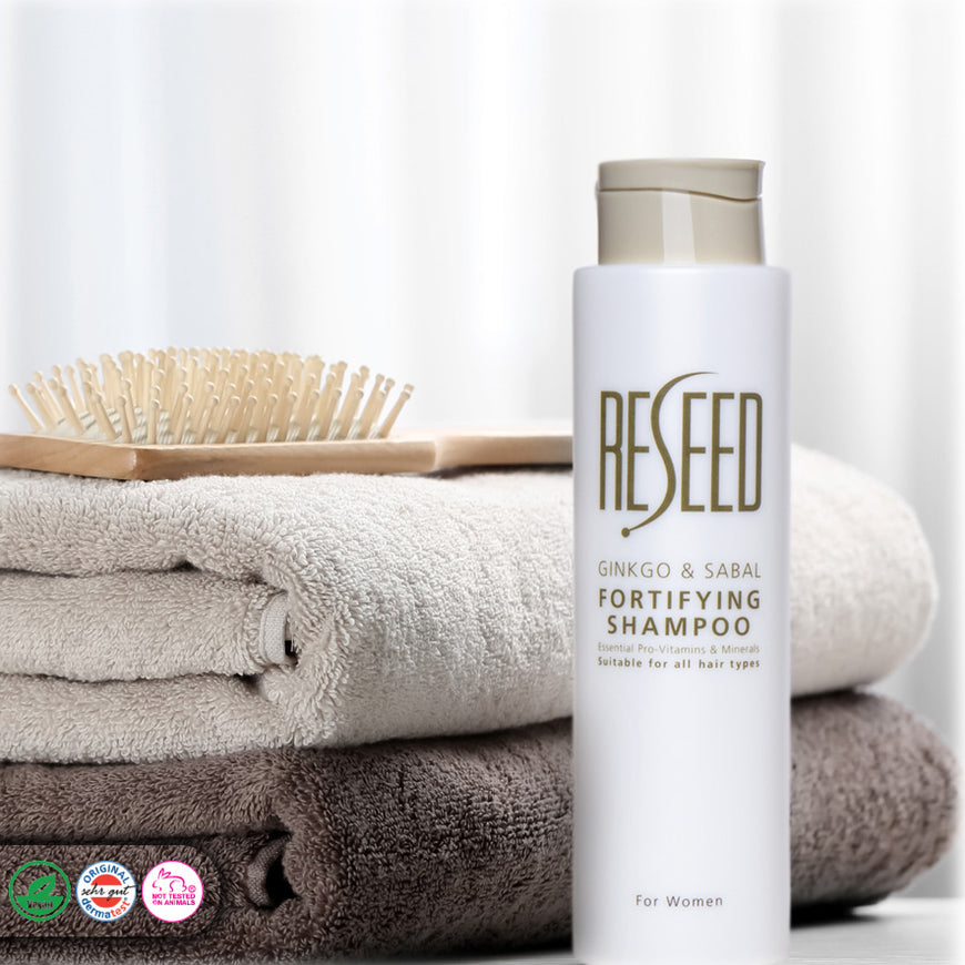 RESEED Ginkgo and Sabal Fortifying Shampoo for Women 250 ml (SLS Free) - Reseed Hair Loss Range for Men and Women